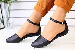 Балетки жіночі класичні якісні зручні популярні туфлі (чорні)