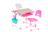 Комплект парта та стілець-трансформери FunDesk Lavoro Pink, фото 4