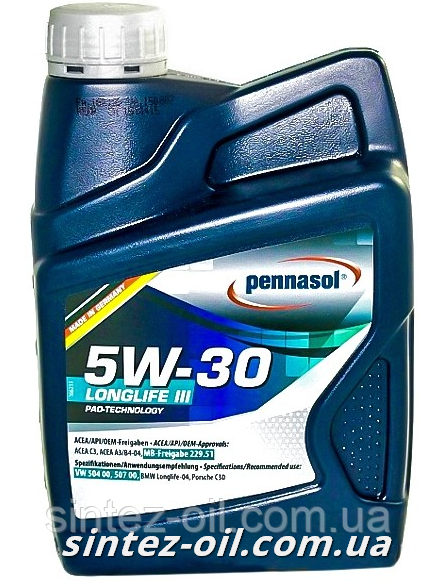 Масло моторное PENNASOL LONGLIFE III SAE 5W-30 (1л)