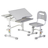 парта, що росте + стільчик для школяра Fundesk Lavoro Grey, фото 7