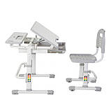 парта, що росте + стільчик для школяра Fundesk Lavoro Grey, фото 8