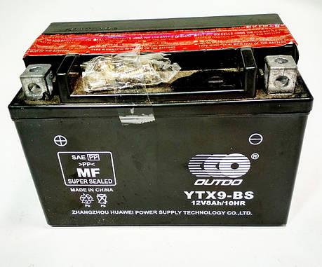 Акумулятор 12V 9Аһ YTX9-BS 150/85/105 мм (кислотний), фото 1