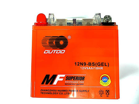 Акумулятор 12V 9Аһ 12N9-BS 135/75/135 мм (гелевий) високий, фото 3