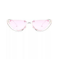 Стильные солнцезащитные очки с обрезанной оправой Розовый