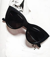 Солнцезащитные очки в стиле кошачий глаз Черный матовый