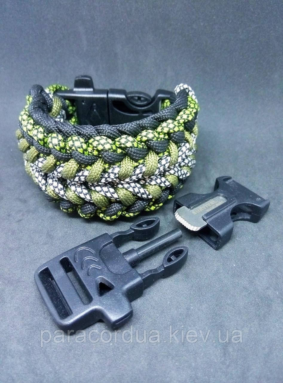 Браслет виживання з паракорда 4 в 1, Плетіння "Робін Гуд"