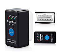 Автосканер диагностика ELM 327 NEXPEAK NX101 V1.5 OBD2 mini Bluetooth + КНОПКА