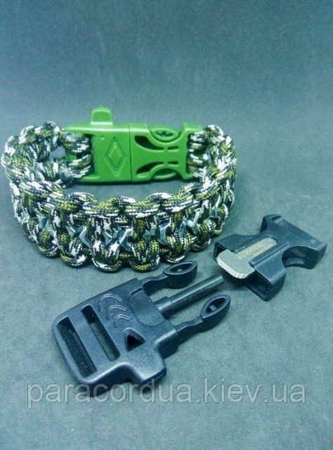 Браслет виживання з паракорда 4 в 1, Плетіння "Гайки"