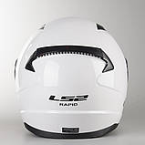 Мото шлем LS2 FF353 RAPID SOLID White, фото 8