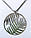 Кольє з срібла 925 Golden Silver круглої форми з візерунком у вигляді пальмового листя плетіння снейк, фото 4