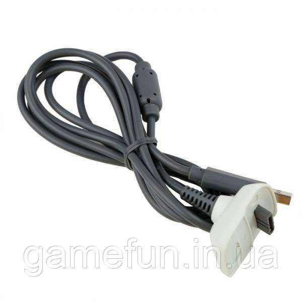 USB кабель для зарядки бездротового джойстика Xbox 360 (сірий) 1,5 м (Висока якість), фото 1