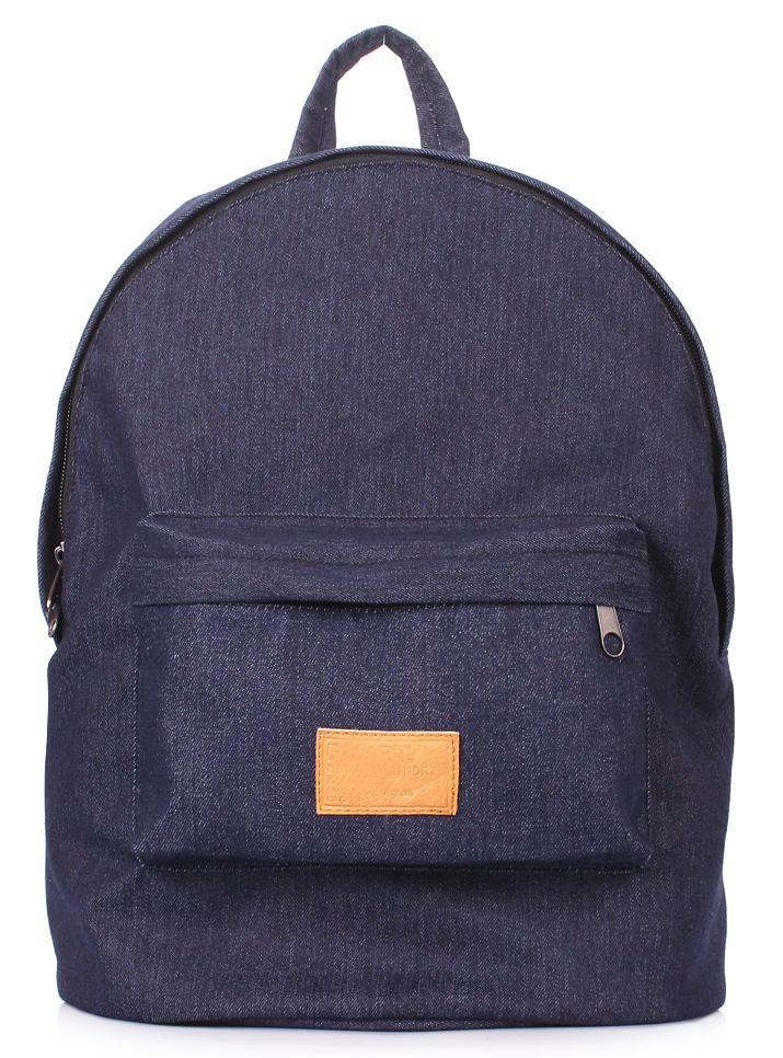 Рюкзак городской Poolparty backpack-denim синий 17 л, фото 1