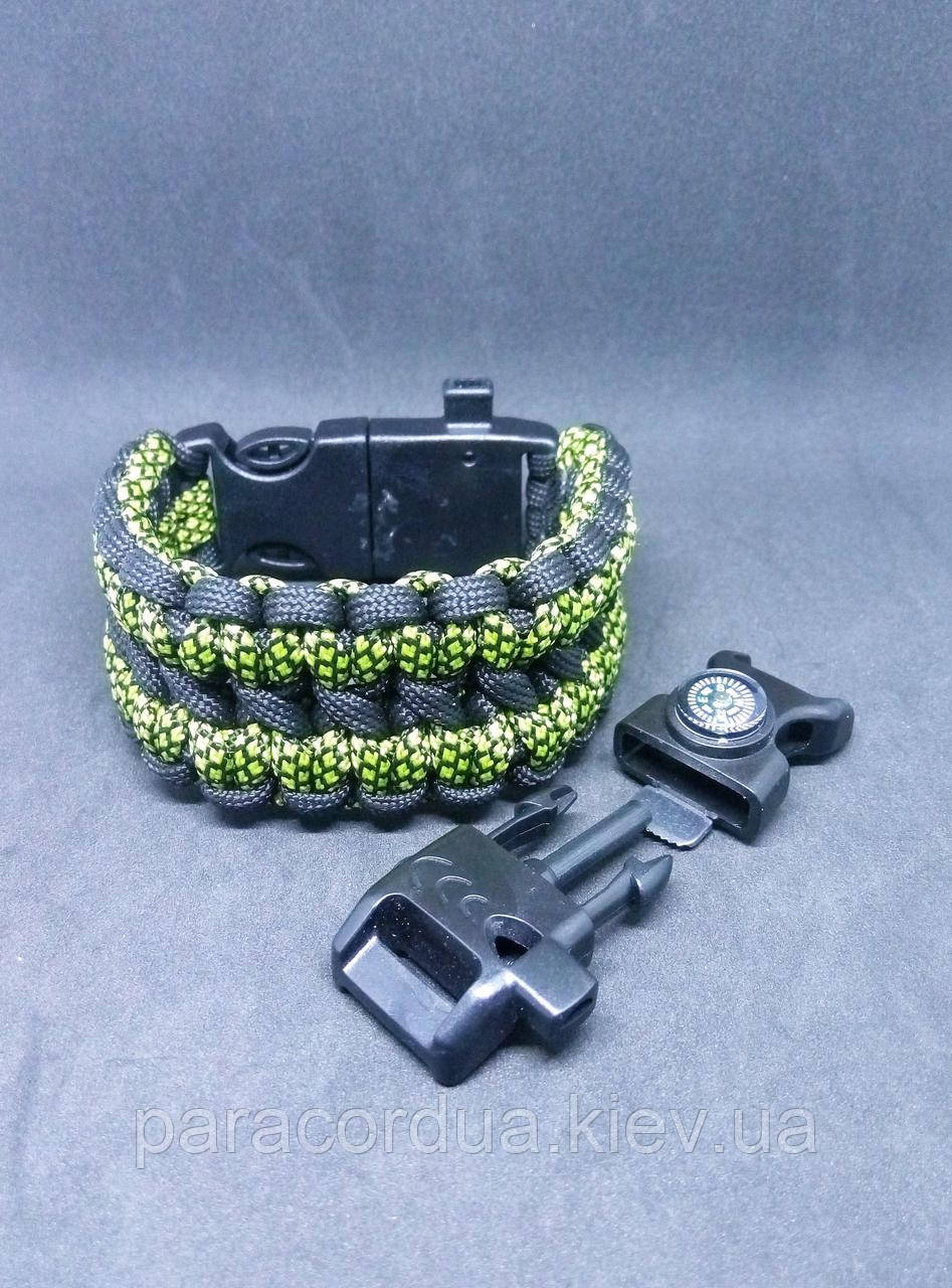 Браслет виживання з паракорда 5 в 1, "Здвоєна кобра"