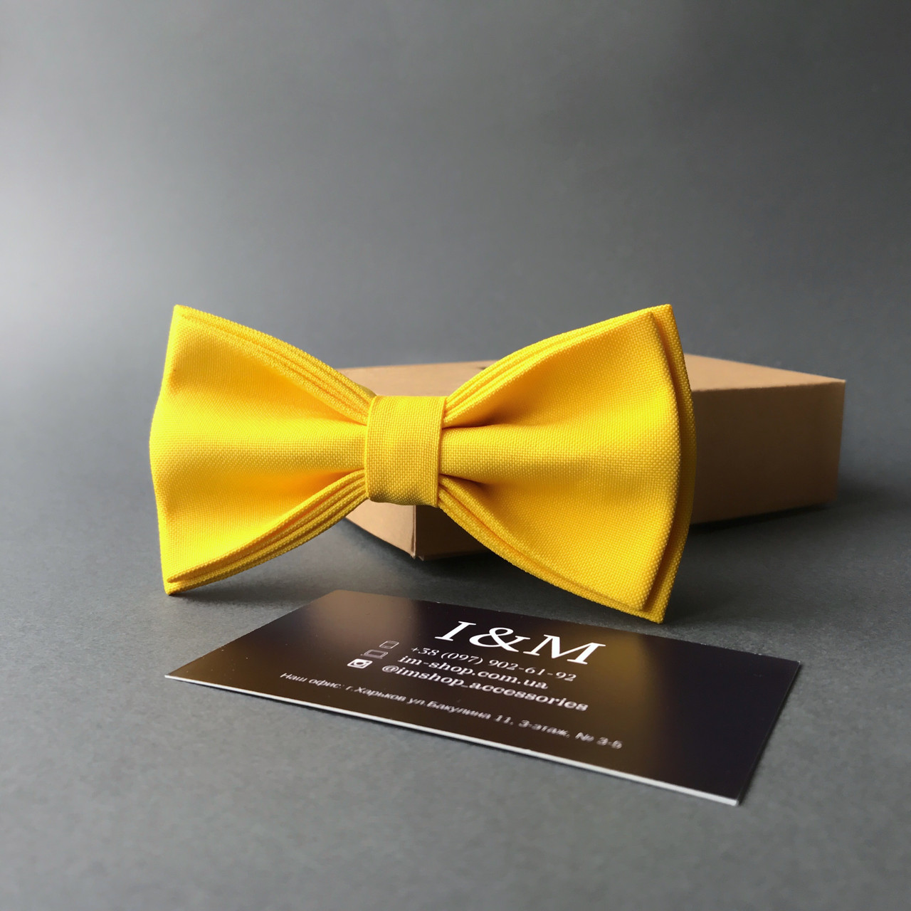Краватка-метелик I&M Craft класичний жовтий (010333)