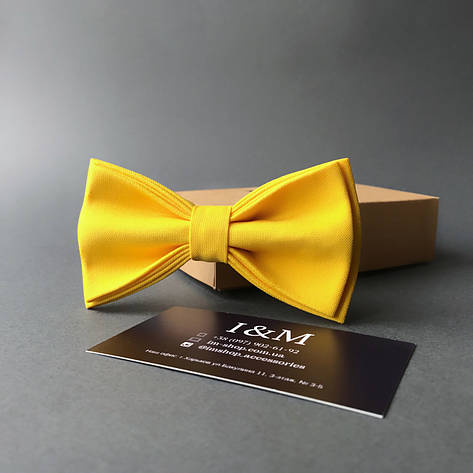 Краватка-метелик I&M Craft класичний жовтий (010333), фото 2