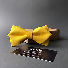 Краватка-метелик I&M Craft з гострими кінцями жовтий (100153N)
