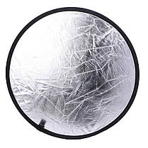 Фотовідбивач, рефлектор Alitek Reflector 2 в 1 white/silver (30 см), фото 6