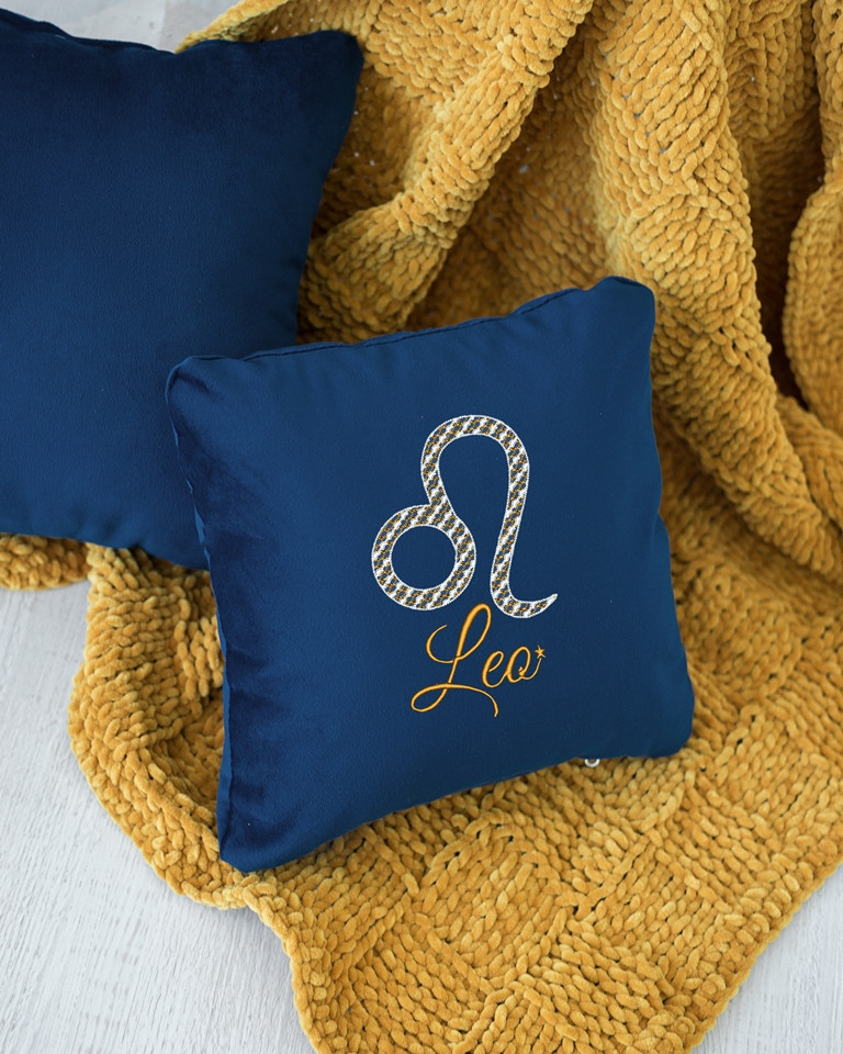 Подушка подарункова гороскоп «Лев» флок, фото 1