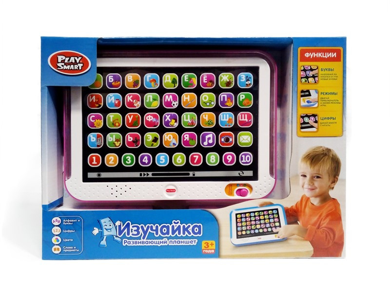 Інтерактивний Планшет Play Smart «Вивчайка» рос. яз. рожевий 7508B