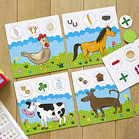 Навчальні пазли IQ-club «Хто живе на фермі» укр Ранок креатив 13203005У, фото 3