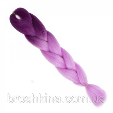 Канекалон Viola омбре фиолетово-сиреневый 60 см в плетении