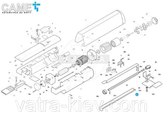 Came 119rid206 пильник приводу ATI3000 ATI3024 Захисна пластина Came ATI 3000 3024 - 119rid206