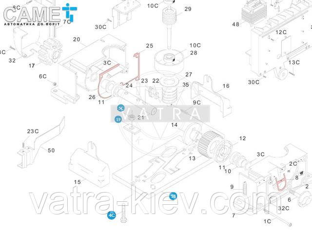 заставна пластина Came bx 119riy006 купити ціна