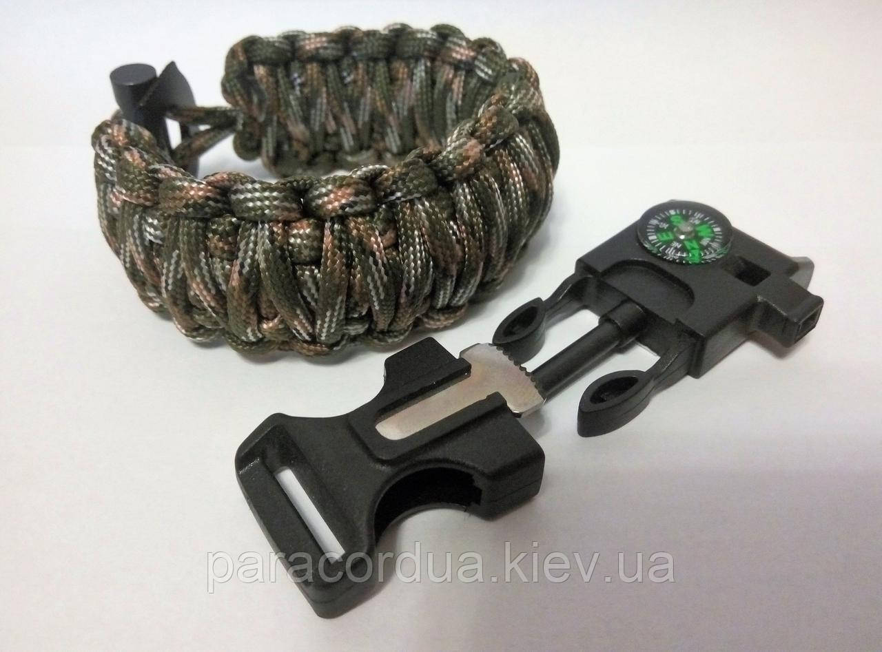 Браслет виживання з паракорда 5 в 1, "Подвійна кобра"