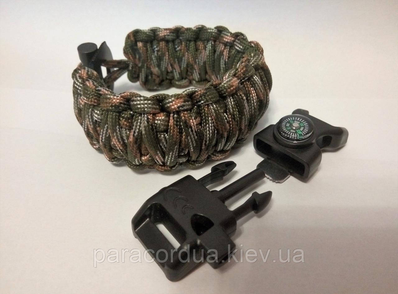 Браслет виживання з паракорда 5 в 1, "Подвійна кобра"