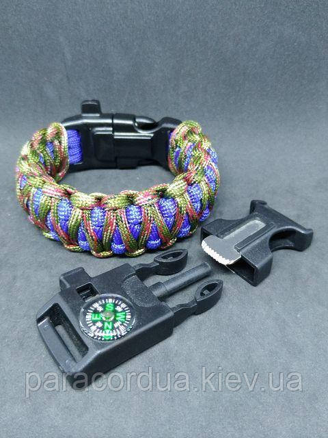 Браслет виживання з паракорда 5 в 1, "Подвійна кобра"