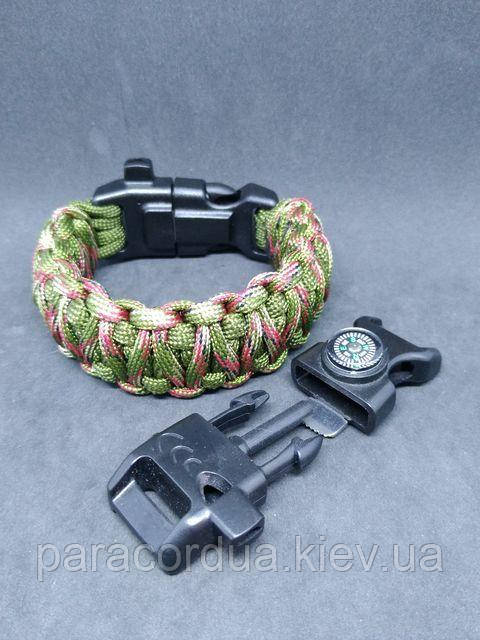 Браслет виживання з паракорда 5 в 1, "Подвійна кобра"