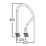 Поручень Emaux ARV (верхня частина драбини) AISI-304, фото 3