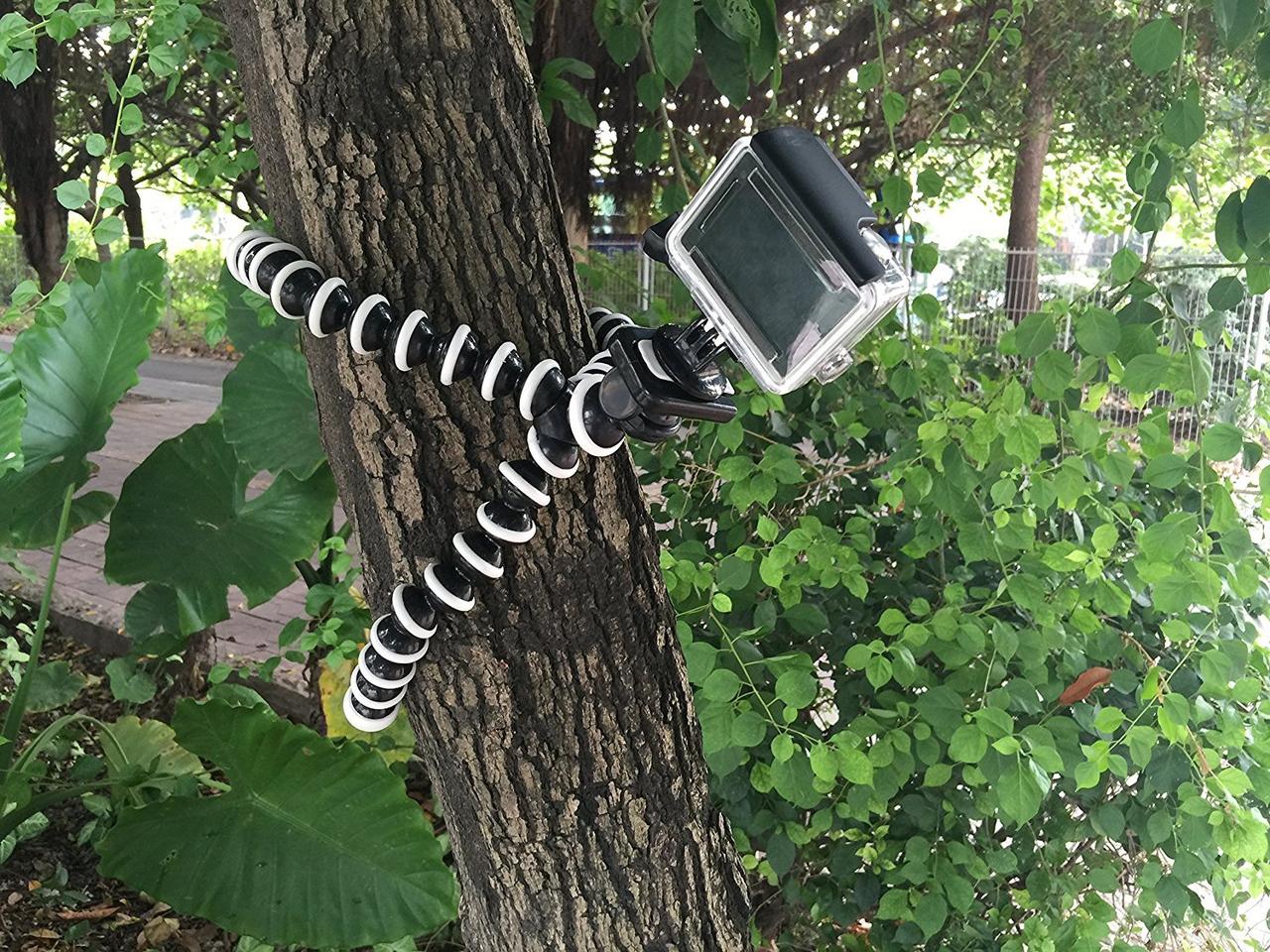 Гнучкий штатив для телефона, камери, фотоапарата + тримач смартфона Alitek Flexible S White/Black