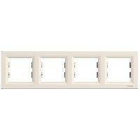 Рамка 4-х модульна Asfora Крем Schneider Electric