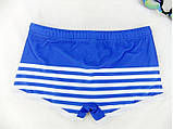 Чоловічі боксери плавки пляжні спортивні сині у смужку, фото 6