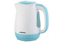 Электрочайник на кухню ASTOR HHB 1679 white/blue бытовой чайник 1.7 л кухонный чайник