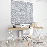 Римська фото штора Візерунок сірий. Безкоштовна доставка. Будь-який розмір до 3,5х3,5м Гарантія. Арт. 15-12-15, фото 2