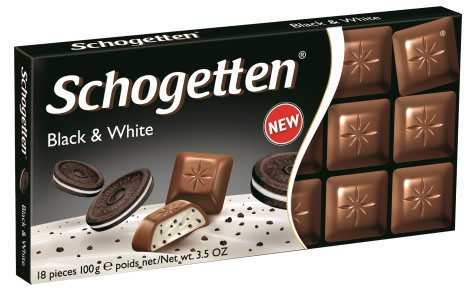 Шоколад "Schogetten Black White" ( Шоггетен чорно-білий), Німеччина, 100г