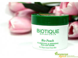 Маска-плівка для обличчя Біотік Біо Персик для жирної та проблемної шкіри, Biotique Bio Peach
