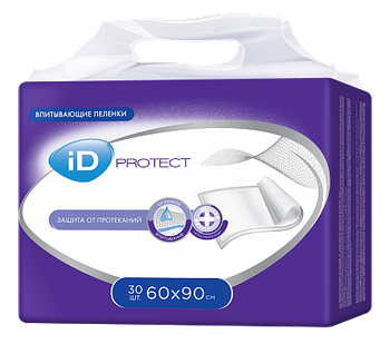 Гігієнічні пелюшки iD Protect Plus 60х90 см, 30 шт.