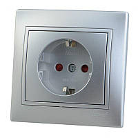 Розетка із захистом від дітей LEZARD MIRA сірий, 701-1010-124