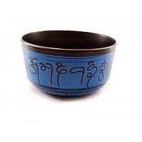 Тибетская поющая чаша синяя d-15,5см h-7,5см металл (32345A)