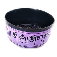 Тибетская поющая чаша фиолетовая d-15,5см h-7,5см металл (32345D)