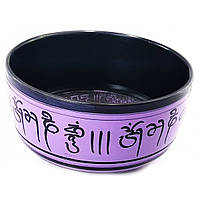 Тибетская поющая чаша фиолетовая d-18см h-9см металл (32343D)