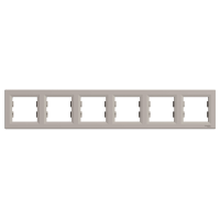 Рамка 6-ти модульна Asfora Бронза Schneider Electric