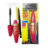 Тушь для ресниц Maybelline Pumpe UP Colossal + карандаш