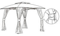 Тканинна альтанка (Павільйон) 3*3 метри з знімні бічні панелі з москитным, hotdeal, фото 4