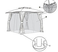 Тканинна альтанка (Павільйон) 3*3 метри з знімні бічні панелі з москитным, hotdeal, фото 5
