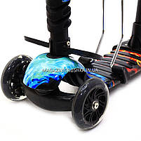 Самокат-беговел Дитячий транспорт 21500 з батьківською ручкою 5в1, фото 2