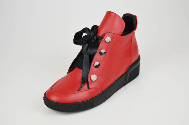 Черевики шкіряні червоні Euromoda 368, фото 1